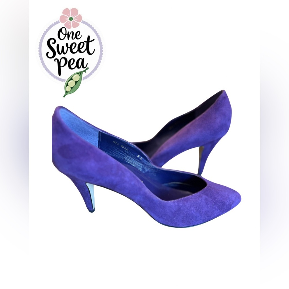 Vintage Worthington Purple Suede Heels - Size 8